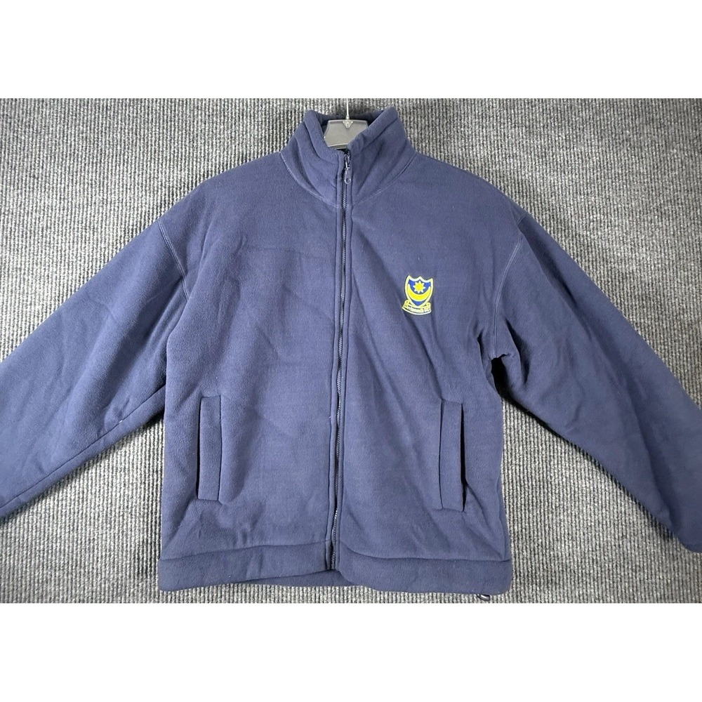 Official Portsmouth Football Club Zip Fleece Coat/Jacket - Size XL